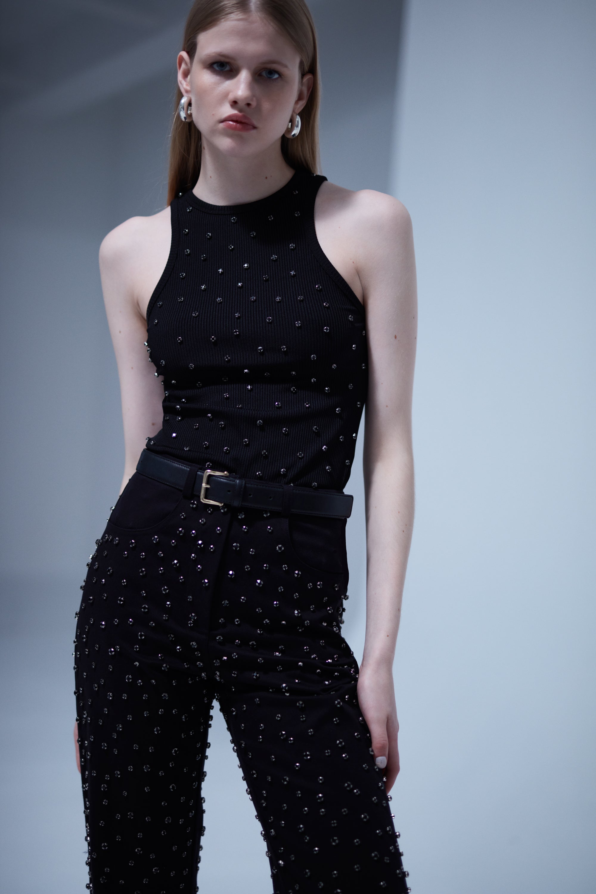 MIRA - EMBELLISHED COTTON TROUSERS