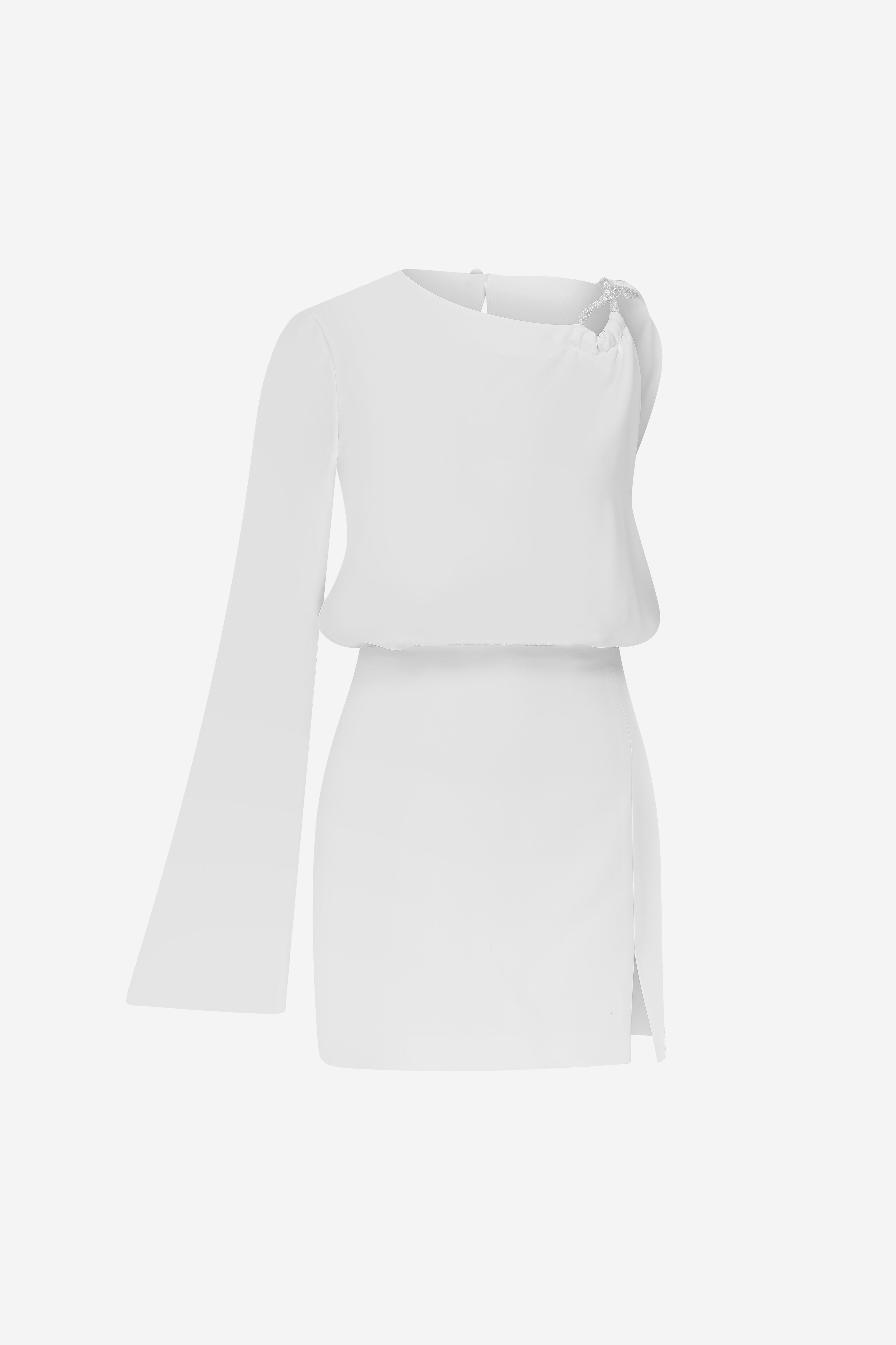 NEPTUN-ONE SLEEVE DRESS WITH ACCESSORY