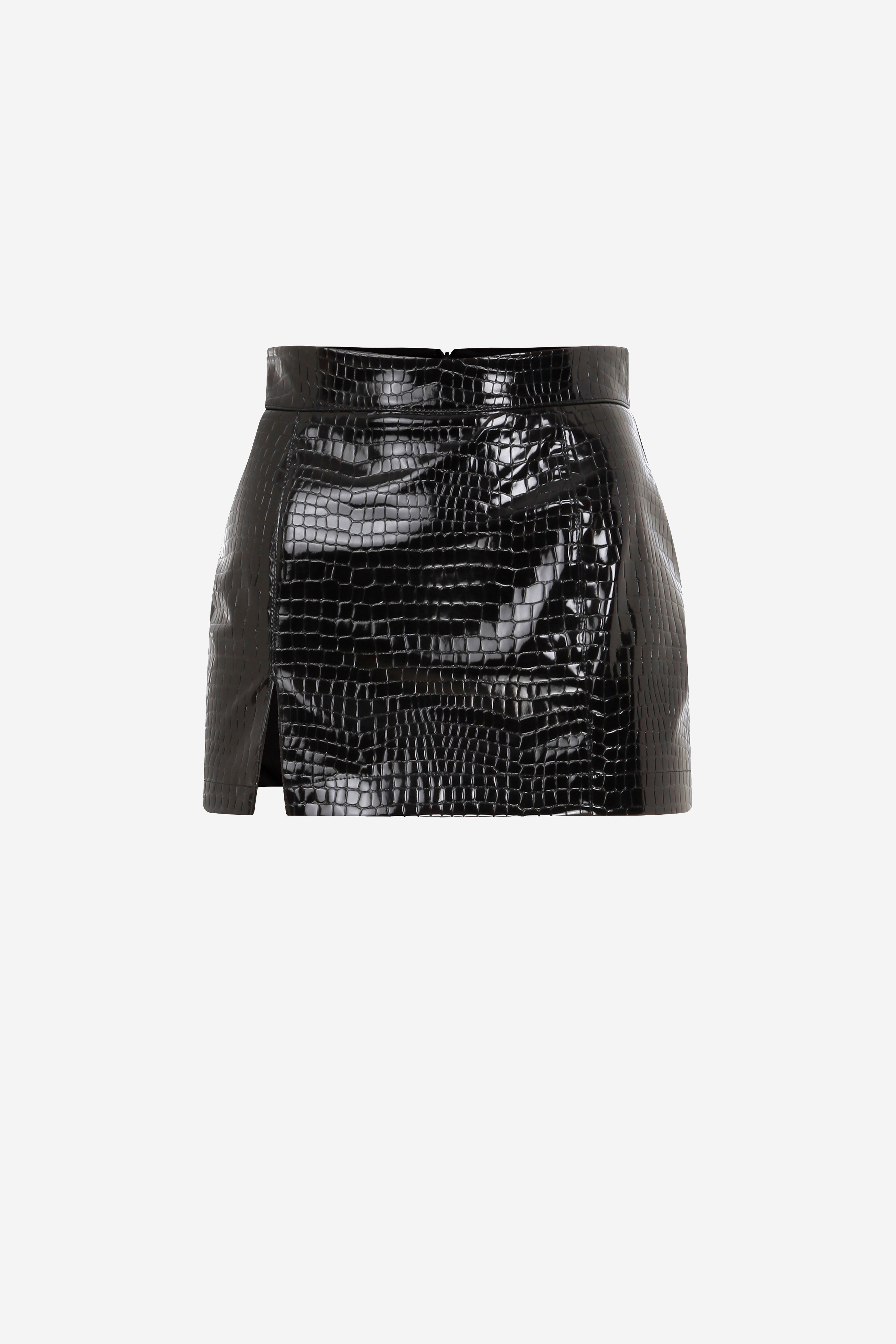Nora - Croco Mini Skirt – ILA Official
