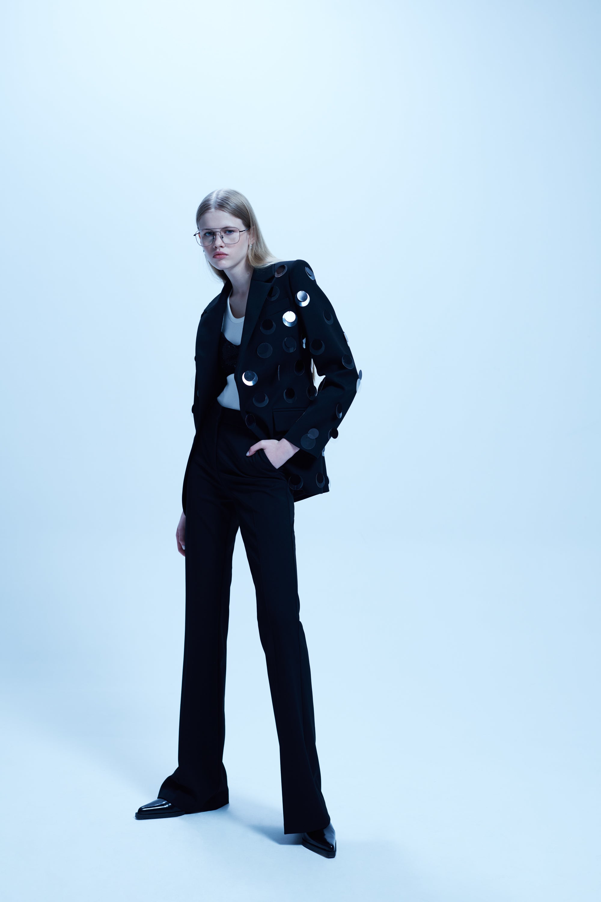 SAKURA - BLAZER WITH HAND-STITCHED SEQUINS