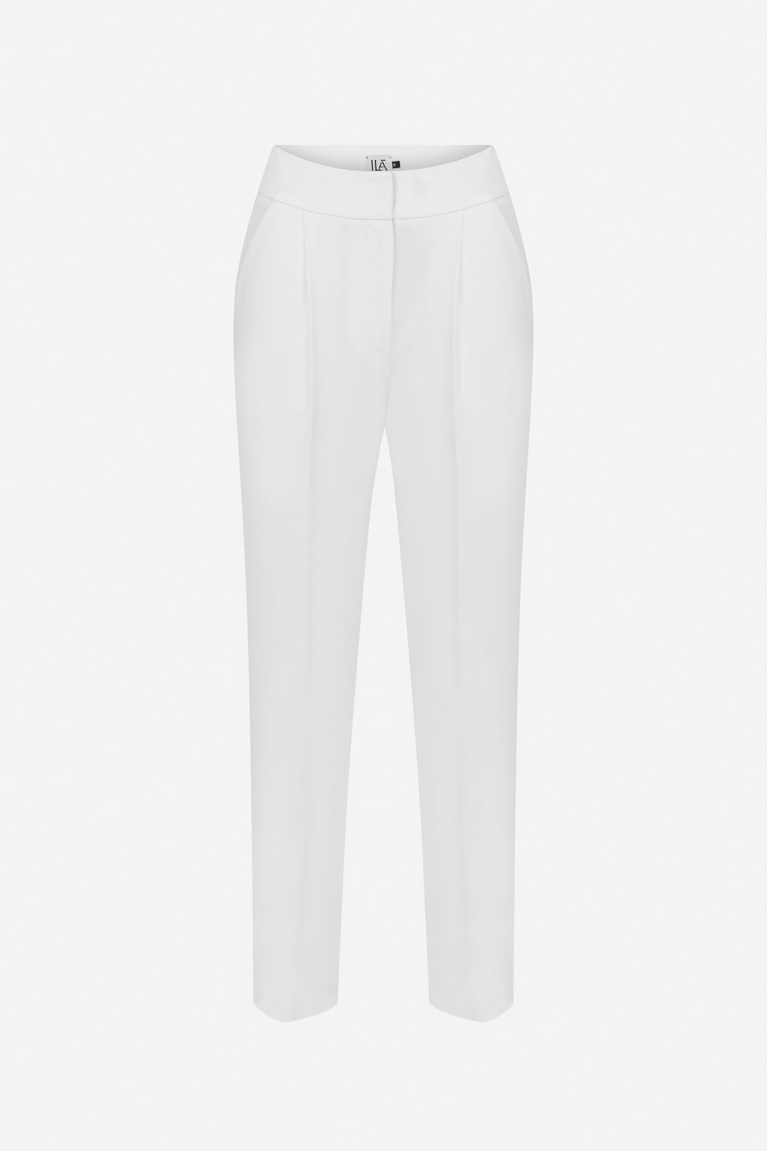 Laia - Pleated trousers in white