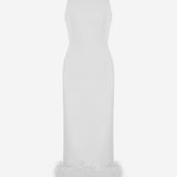 Puri - Midi Dress With Feather Trim