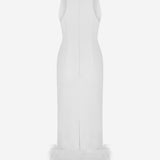 Puri - Midi Dress With Feather Trim